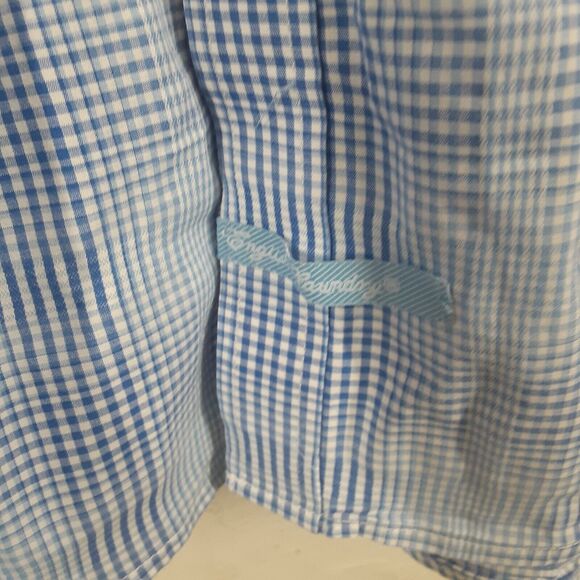 English Laundry Adult Men's XL Blue Plaid Check Long Sleeve Button Up Shirt - Picture 6 of 13